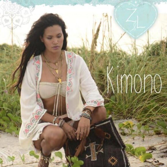 Z&L Europe‎ Kimono Robe Jacket Bell Sleeve Embroidered  Embroidery - Picture 4 of 9